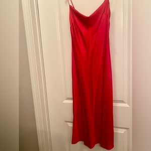 EXPRESS. SIZE SMALL. COWLNECK MIDI DRESS.